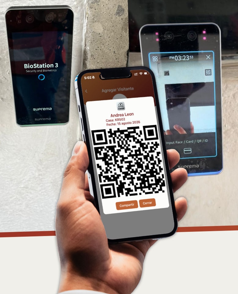 Kolmenia app es tecnologicamente compatible con sistemas de seguridad.