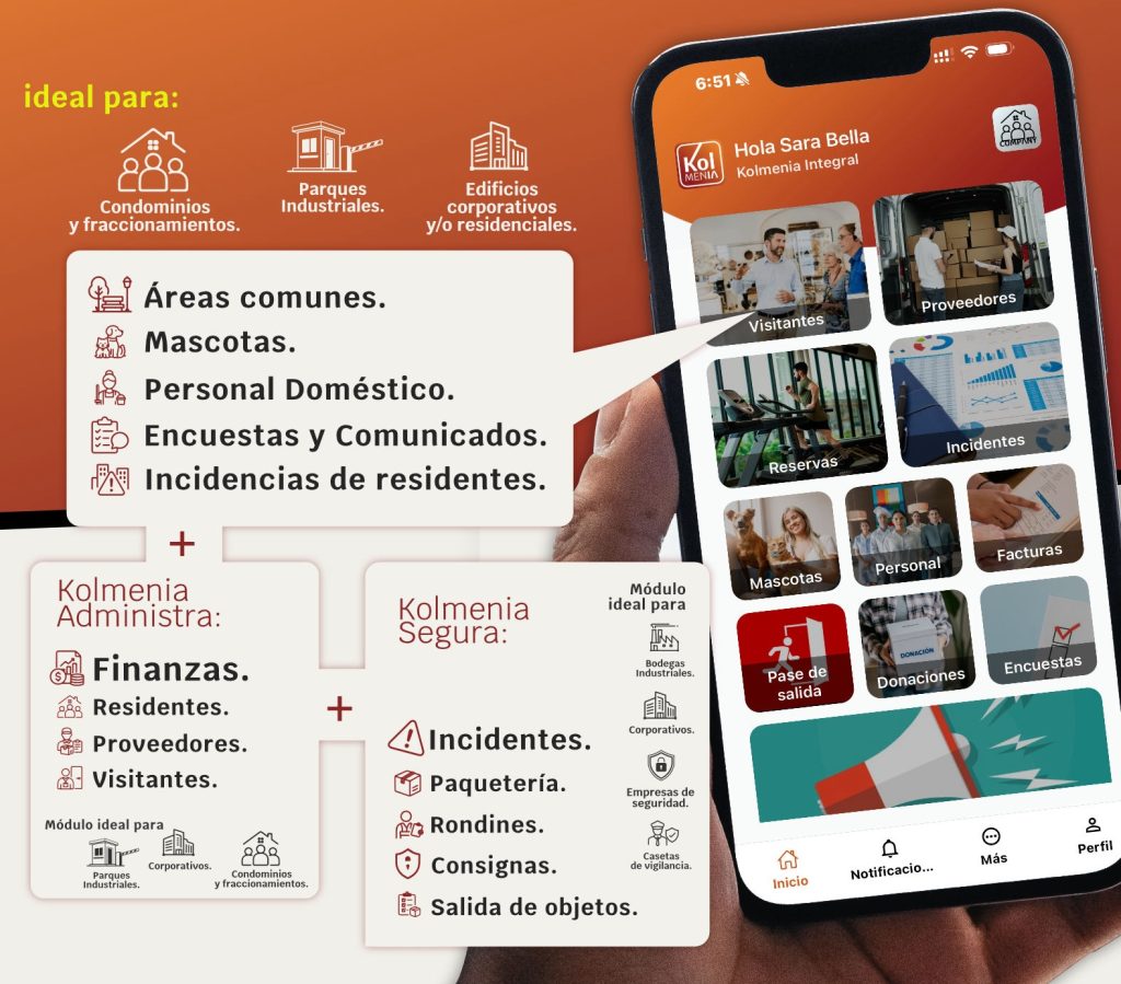 Kolmenia app. La app premiun para administración inmobiliaria.
